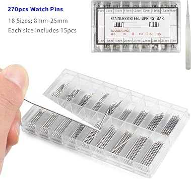14 in 1 Watch Repair Kit Watch Bands Link Pin Tool Set with Carrying Case | Watch Press Tool, Case Opener, Battery Replacement Tool, Suitable for Watch Jewelry Glasses, for Expert and Beginner