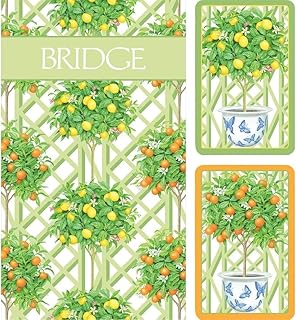 Caspari Bridge Gift Set, Citrus Topiaries (GS146)
