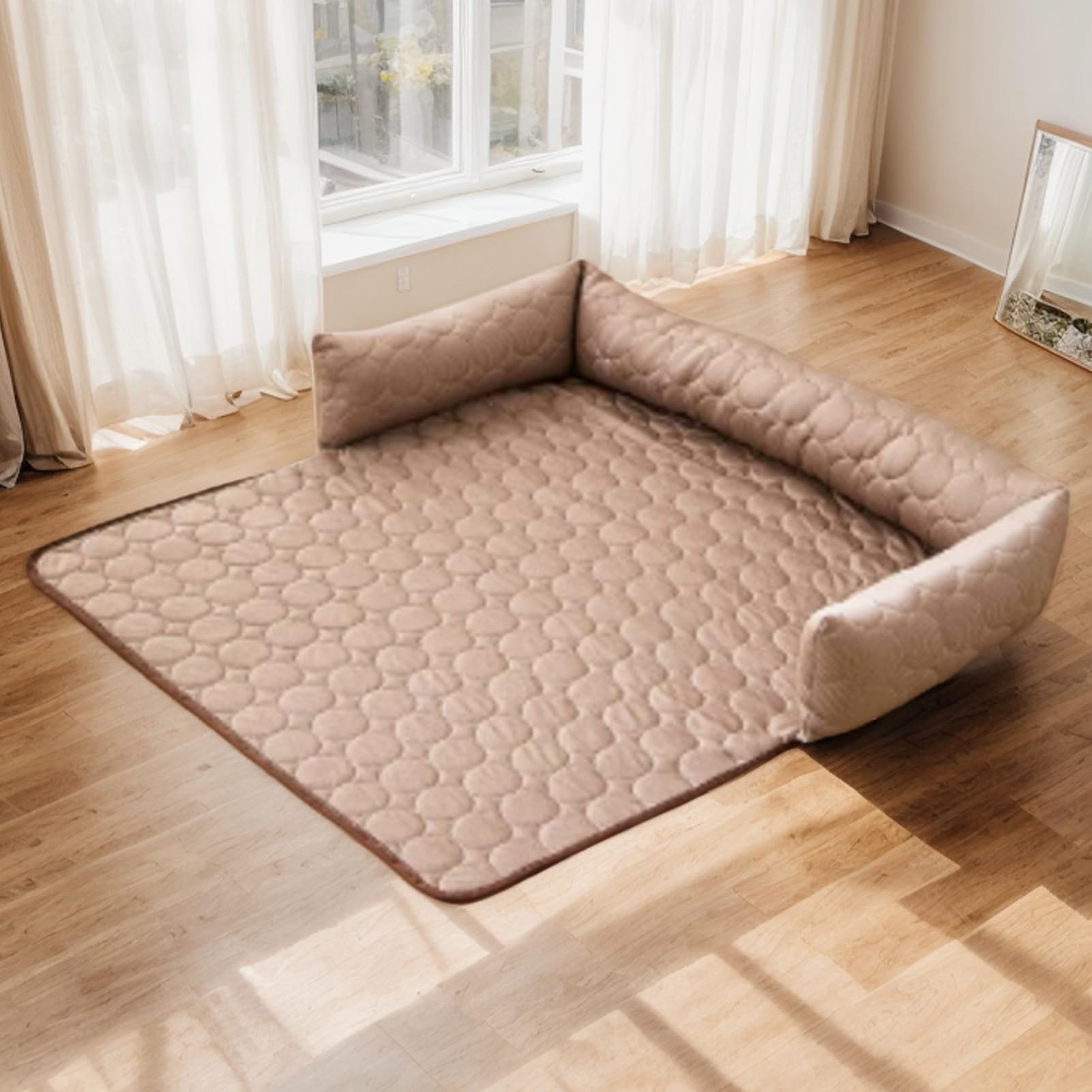 Genérico Alfombrilla Refrescante para Perros | Colchoneta para Perros en Verano - Manta Cojín Transpirable y Cómoda con Base Antideslizante para Mascotas en Interiores Coche Jaula Casa