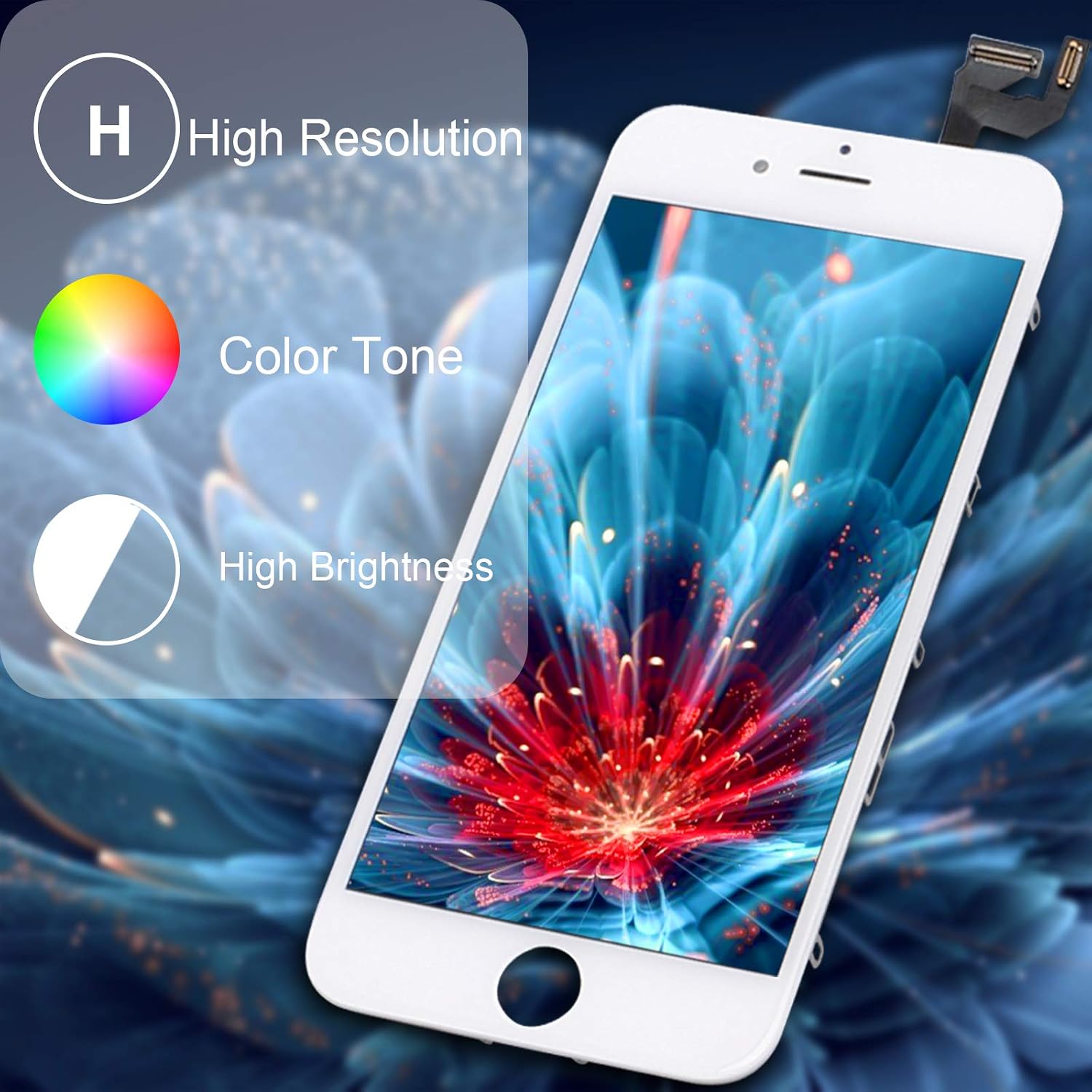 Bеѕt Prоmо Compatible with iPhone 6 Plus Screen Replacement White 5.5'',Hkhuibang Pre-Assembled LCD Touch Digitizer Display Full Assembly with OEM Front Camera Proximity Sensor Earpiece Speaker Repair Tool Onе-Dау Sаlе: Uр tо 40% оƒƒ Compatible with iPhone 6 Plus Screen Replacement White 5.5'',Hkhuibang Pre-Assembled LCD Touch Digitizer Display Full Assembly with OEM Front Camera Proximity Sensor Earpiece Speaker Repair Tool