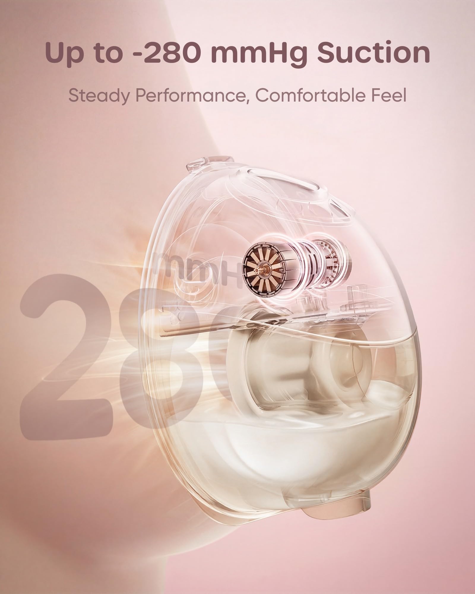 Nuliie Extractor de leche eléctrico portátil doble S42 (paquete de 1, blanco) — view 6