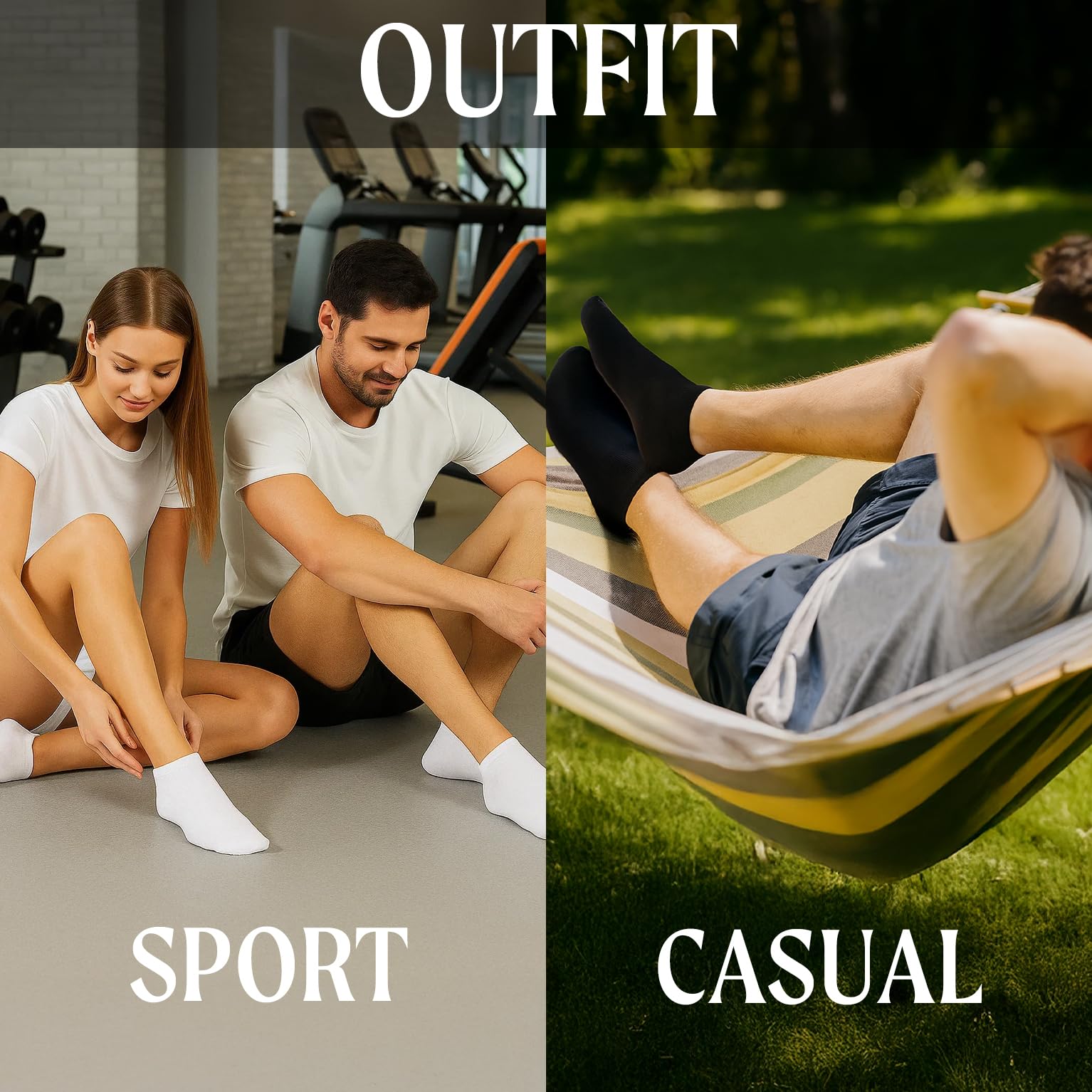 CALZITALY 6 par skarpet unisex z mikrofibry | Biały, Czarny, Naturalny | 35/40, 41/46 | Wyprodukowano we Włoszech
