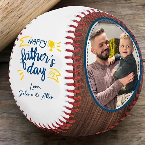 Miniatura 2 de Foto personalizada para el Día del Padre, con tus fotos y texto Béisbol Cumpleaños Día del Padre para papá, marido, abuelo