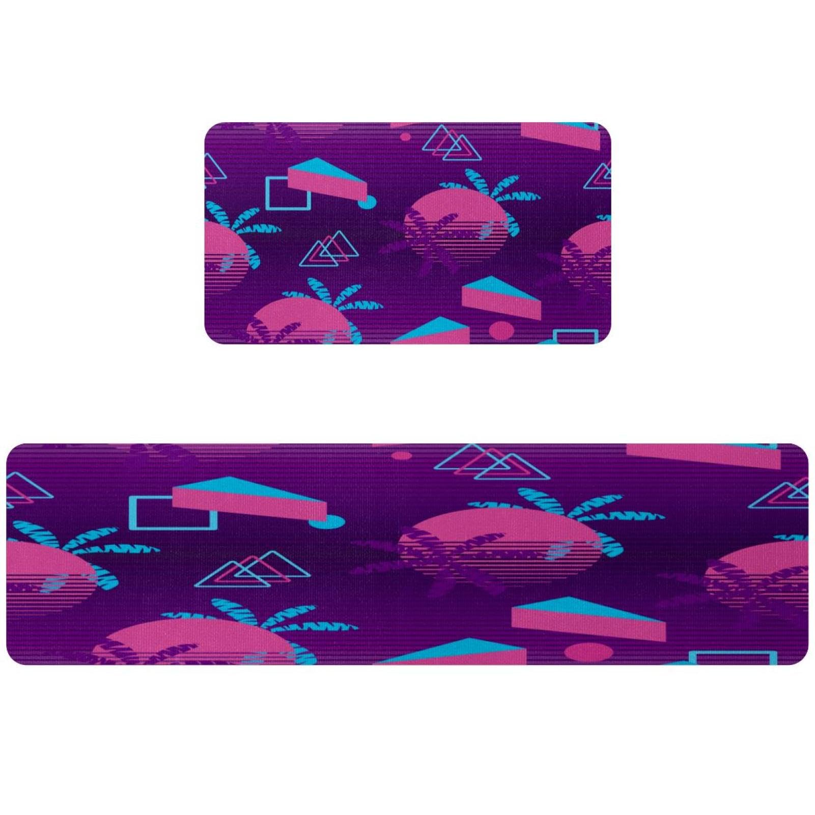 Tapis de cuisine absorbant lot de 2 lavable et antidérapant motif moderne