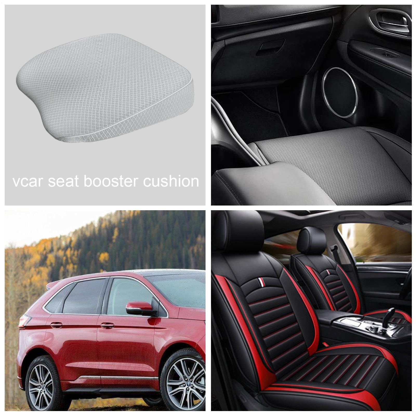 Siège rehausseur de Voiture pour Adulte - Coussin de siège rehausseur de | taille - 8,1 cm d'épaisseur - Accessoires ergonomiques pour soulager l'inconfort de la taille