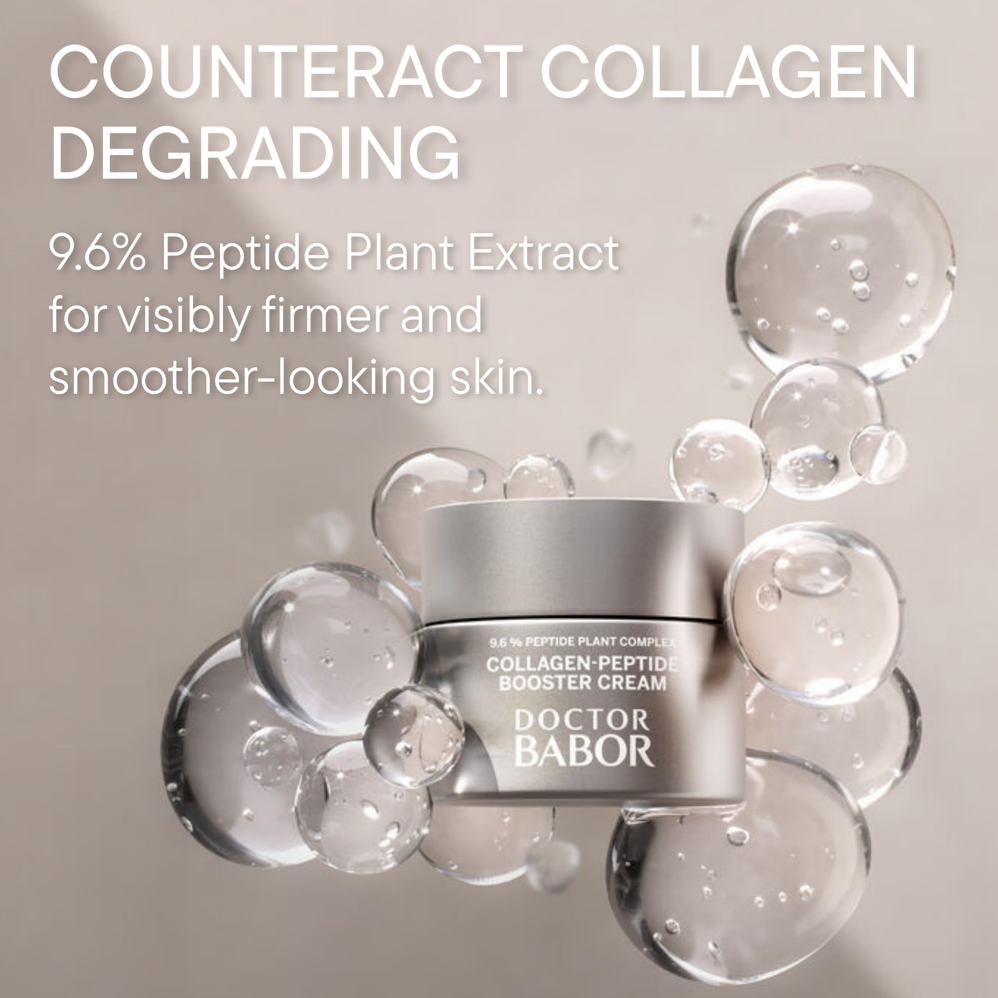 DOCTOR BABOR Collagen Booster Cream, przeciwzmarszczkowy krem nawilżający do każdej skóry, z kwasem hialuronowym i morskim kolagenem, ujędrniający, 1 x 50 ml