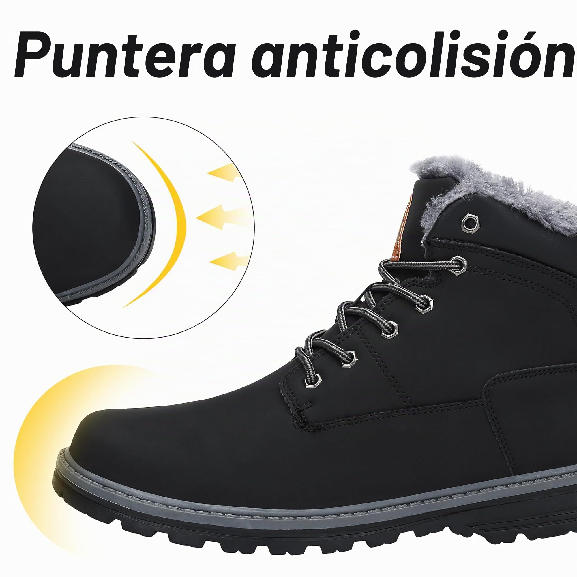 Mishansha Zapatos de Invierno Fur Forradas Botas de Nieve 36-38 EU