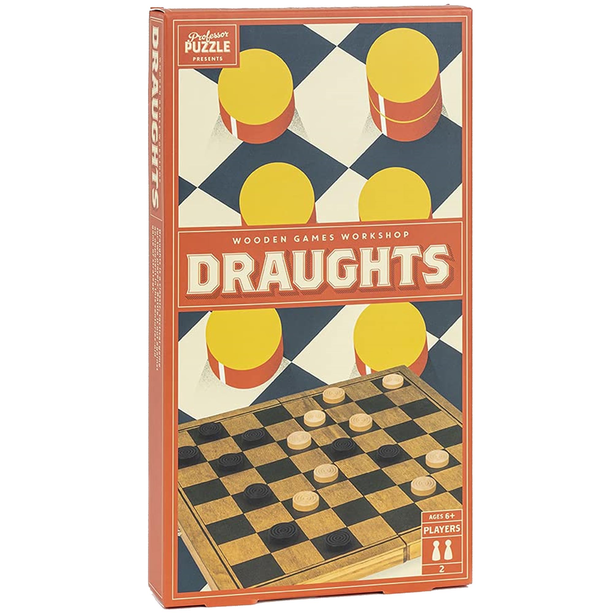Professor PUZZLE Draughts Wooden Games Workshop, Multicolor, Classic Games Collection - Image 4