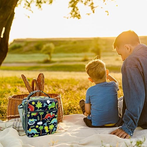 Miniatura 7 de Kulle Lonchera para niños, lonchera aislada para niños y niñas, lonchera congelable, lonchera reutilizable para niños, para la escuela, el trabajo,