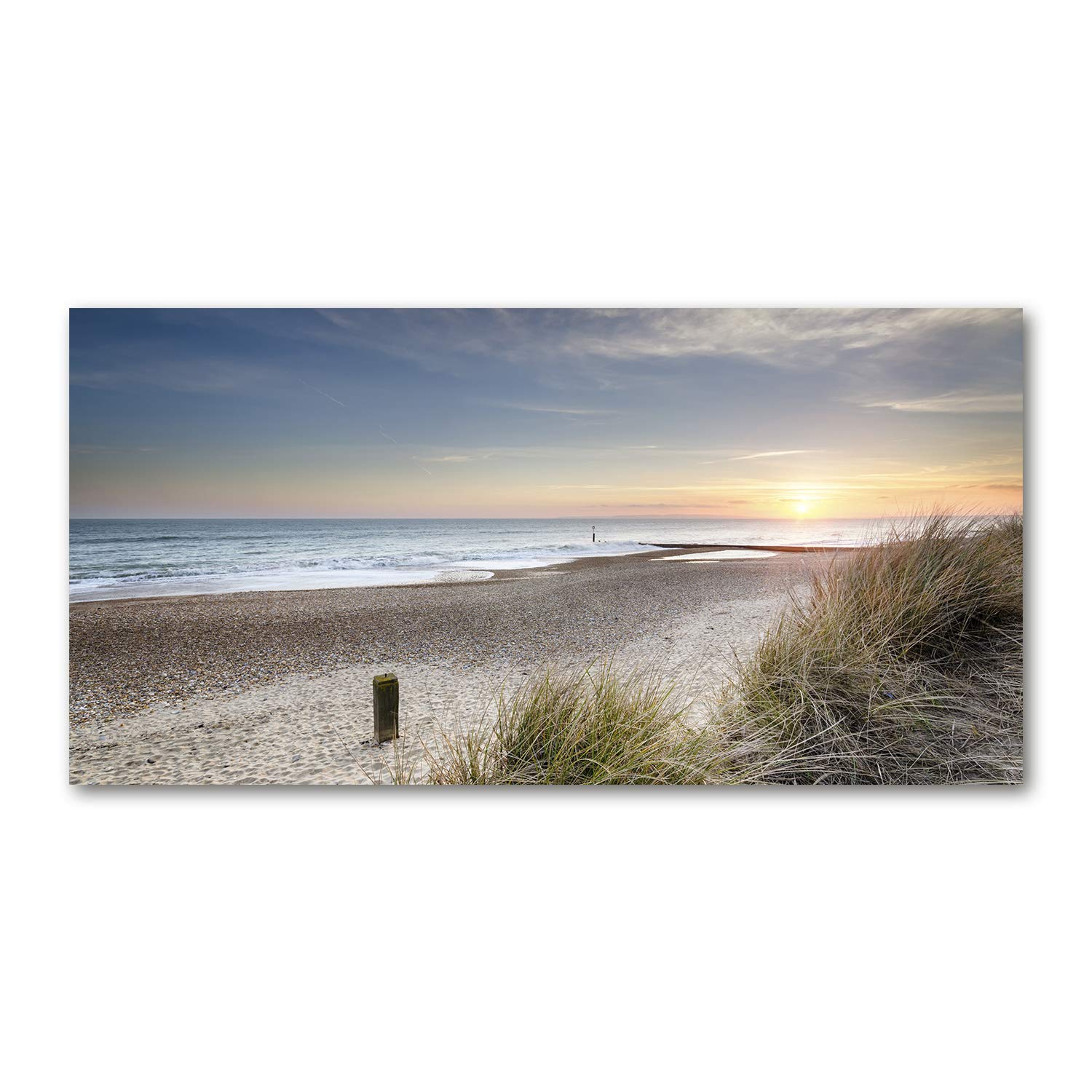 Tableau acrylique beige 120x60 cm Tulup - Solution déco salon lumineuse motif dunas