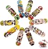 Pro Fingerboard,Mini Skateboards for Kids Finger,6-Piece Fingerboard Set - Random Color Plastic Mini Finger Skateboards for Finger Tricks, Fidget Play and Party Favors for Kids