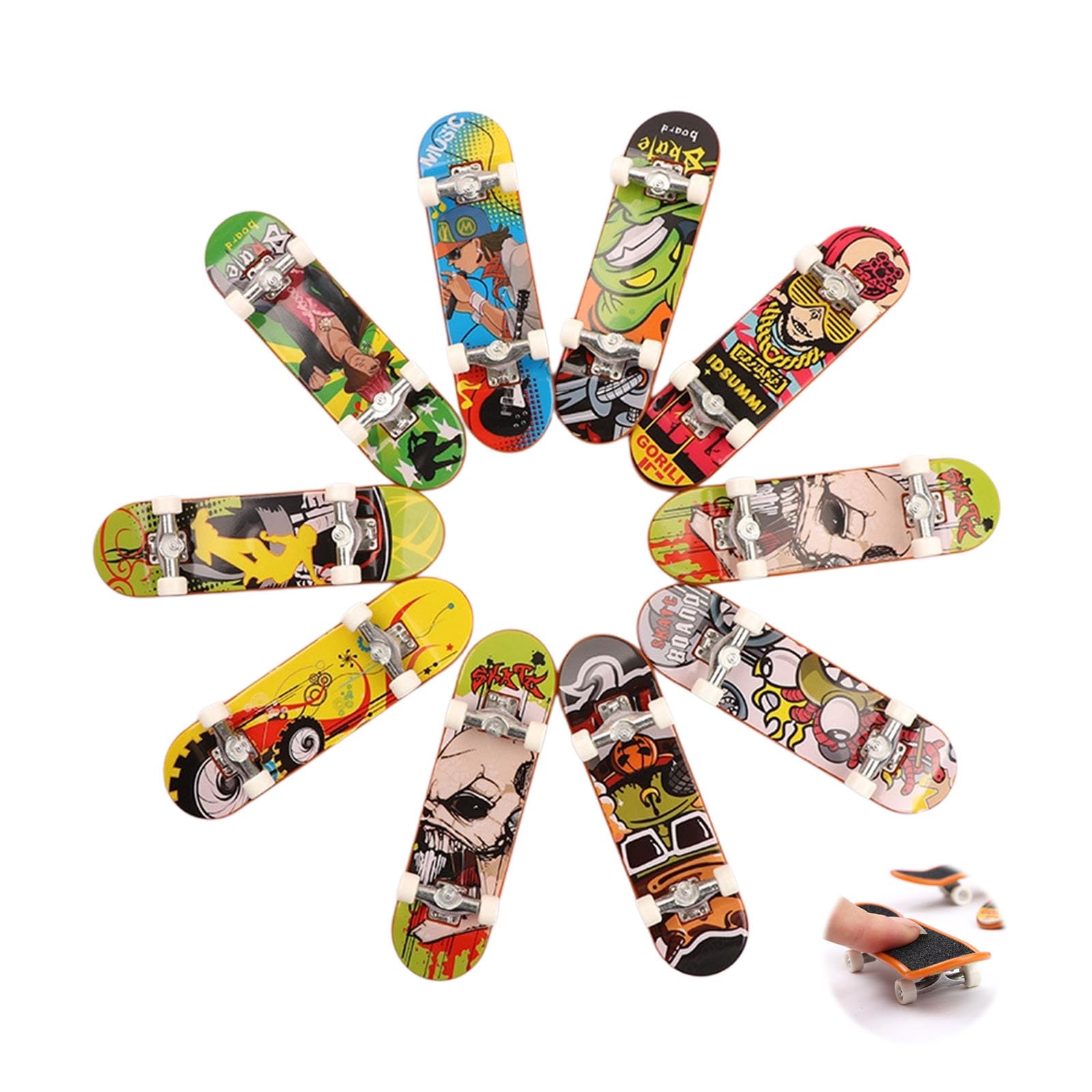 SINJAETRQ Pro Fingerboard,Mini Skateboards for Kids Finger,6-Piece Fingerboard Set