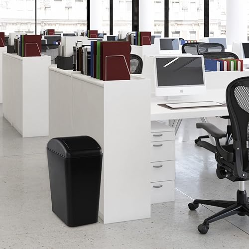 Miniatura 5 de Gloreen Cubo de basura delgado de la cocina de 16 L, cesta de basura rectangular de plástico, F