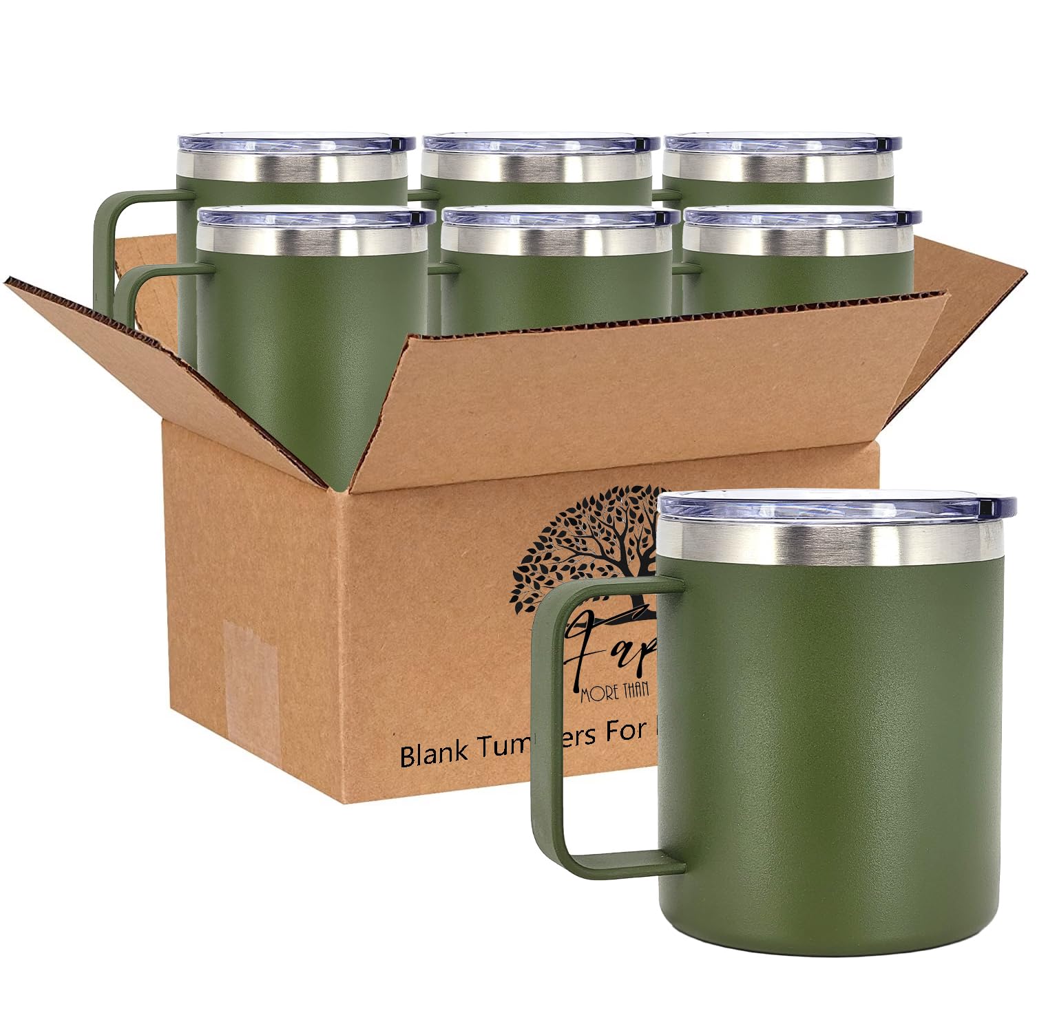 Fapeto more than a simple name Unmarked Stainless Steel Tumblers in Bulk for Laser Engraving, Stamping and DIY ideas (12 Oz Coffe Mug, 8)