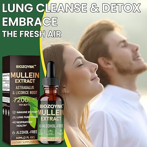 Miniatura 4 de Gotas de gordolobo - Limpieza pulmonar - Extracto de hoja - Potente gordolobo para apoyo inmunológico, desintoxicación y apoyo respiratorio,