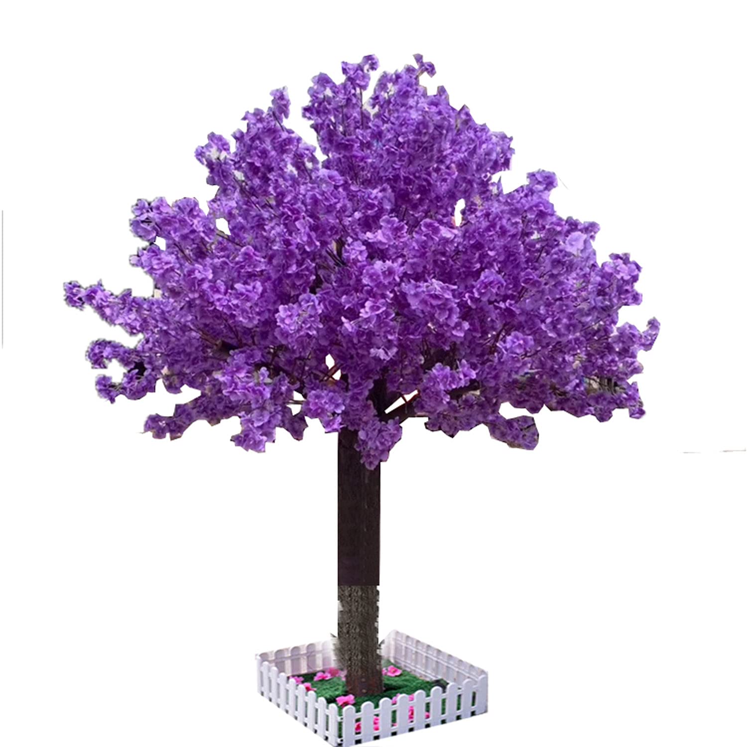 Artificial Cherry Blossom Purple Leaves Tree Handmade Vivid Flowers Tree for Wedding,Hotel,Restaurant,Salon. (4FT Tall/1.2m)