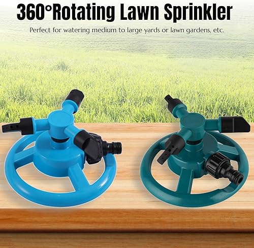 Miniatura 2 de Rociadores para patio, rociador giratorio de 360 grados para patio, juegos de niños, mascotas que juegan, césped (azul)