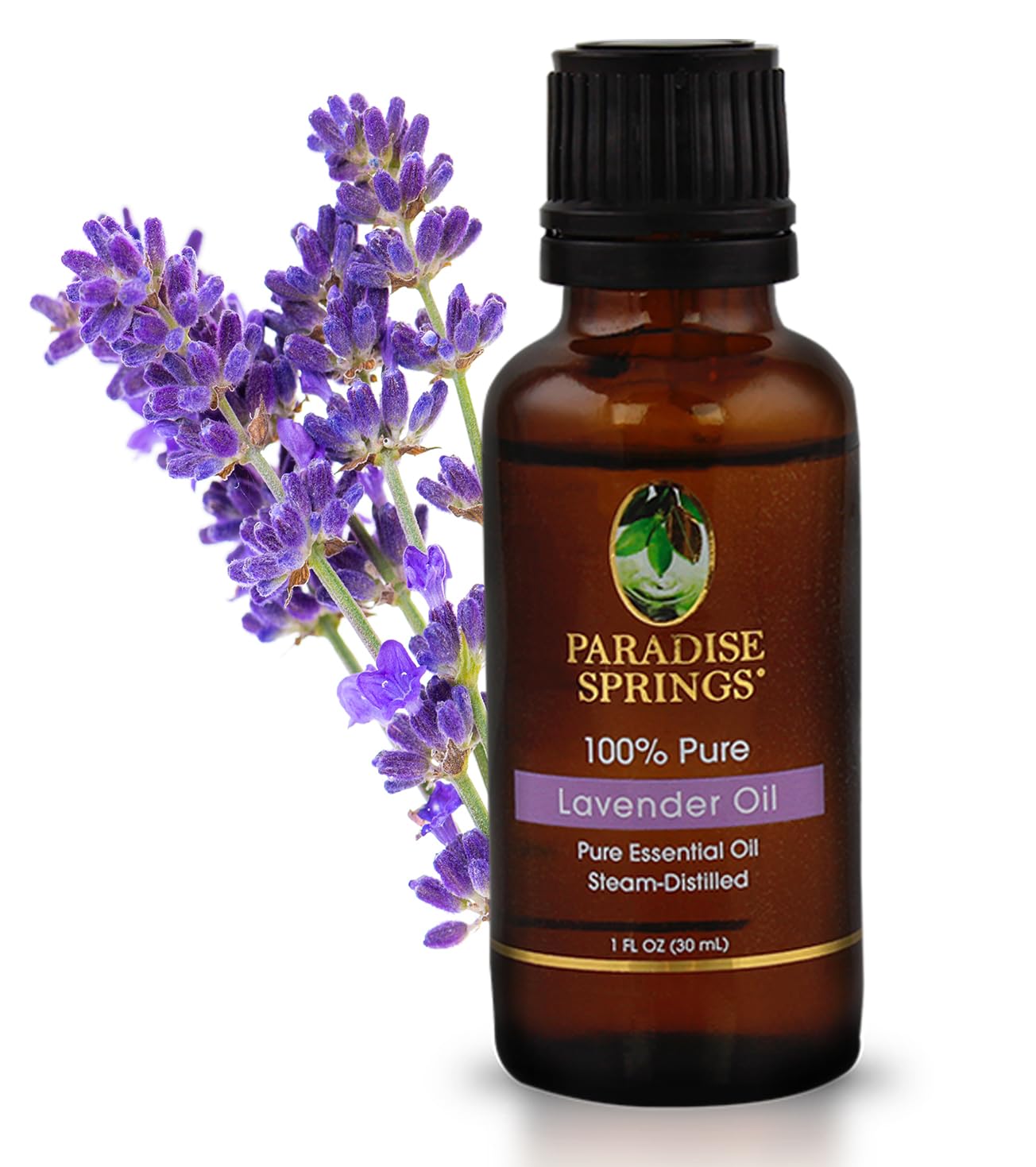Paradise Springs Lavander Essential Oil, 100% Pure and Natural Lavander Essential Oil for Diffusers for Home Aromatherapy, Massage, Humidifiers, 1 fl