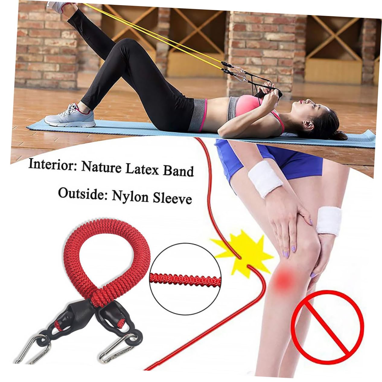 BESPORTBLE 1set Cinghie Di Resistenza Per Esercizi Con Pedale Attrezzatura Fitness Portatile Per Yoga Allenamento Muscolare e Stretching Tubo Trazione Facile Da Usare e Leggera Adatta Per