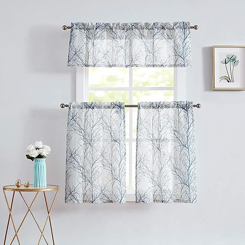 Miniatura 7 de Fmfunctex - Cortinas semitransparentes con estampado de árbol