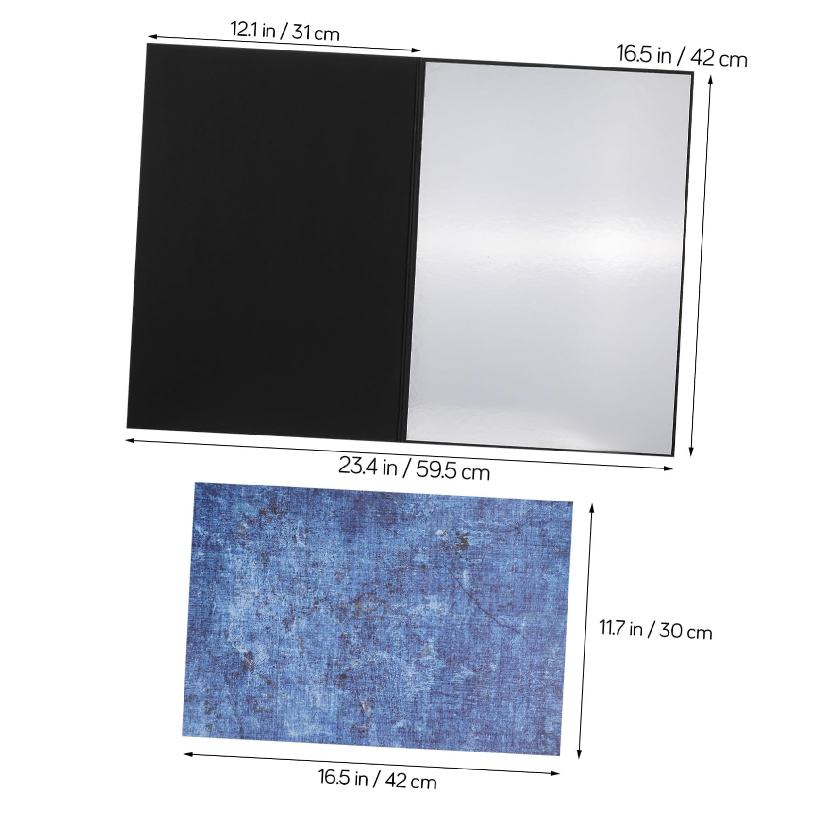 Photography Backdrop Kit with Double Sided Paper Boards Carry Bag Clips for Jewelry And Cosmetics Product Photography Setup
