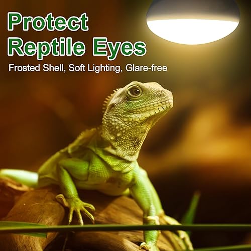 Miniatura 5 de MIXJOY Lámpara de calor de reptiles de 100 W, paquete de 2 unidades, luz UVA para tomar el sol, anfibios, bombillas de calor para reptiles, lagarto,