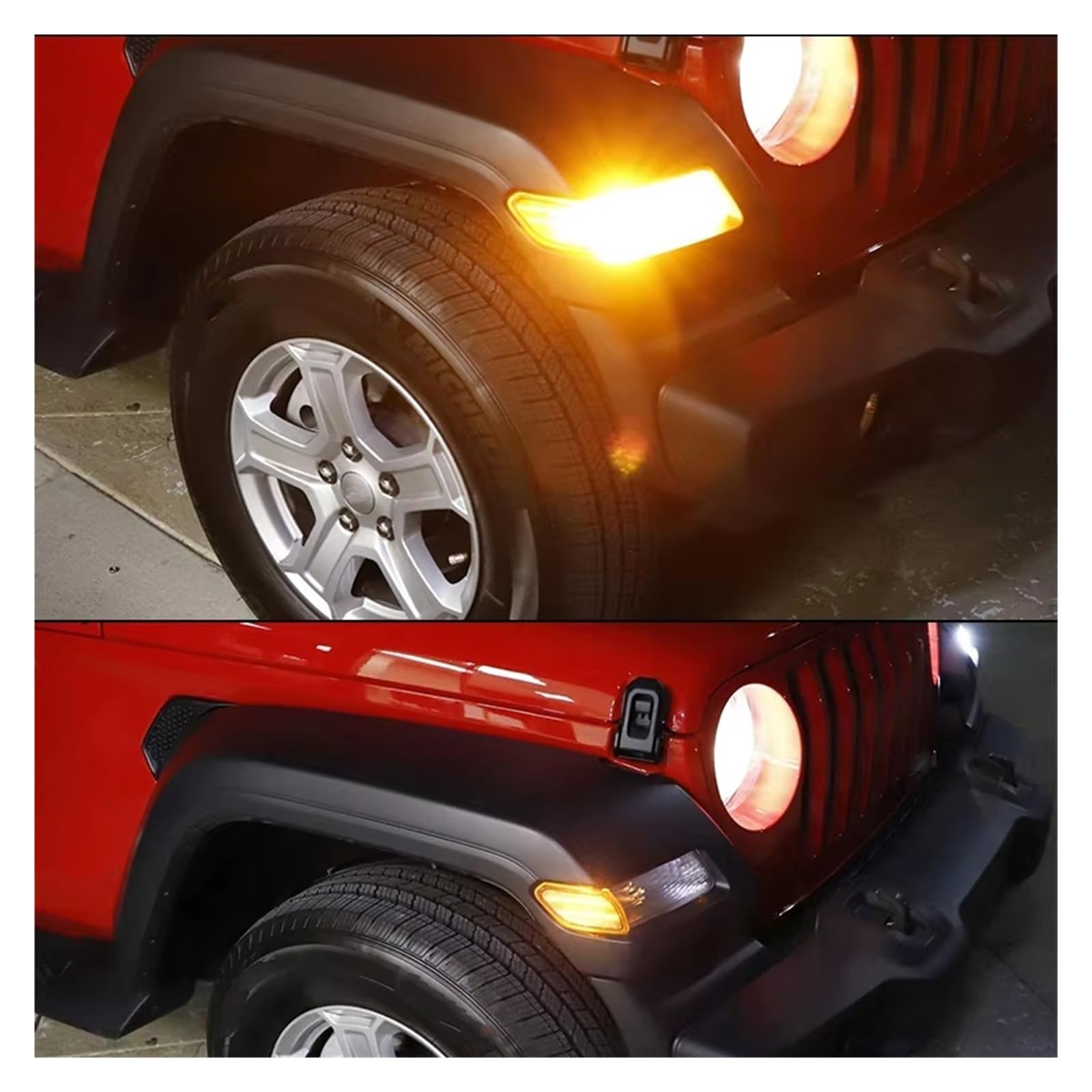 Intermitente Coche Para Jeep Para Wrangler Para JL 2018-2025 Para Gladiator Para JT 2 Uds Luz LED Intermitente Parachoques Delantero Coche Ámbar