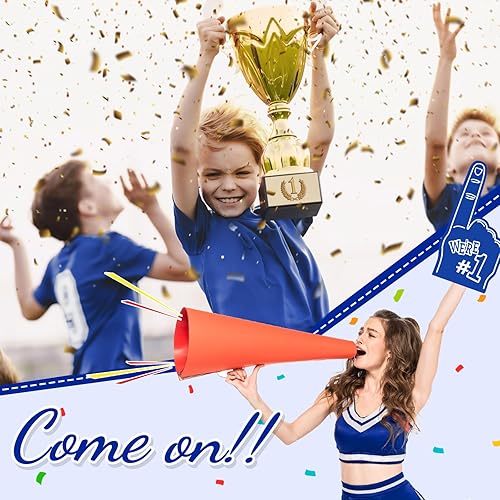 Miniatura 5 de 24 dedos de espuma gigantes y pompones, porristas de 18 pulgadas, somos el número 1, dedos de espuma de béisbol, dedos de espuma de equipo de