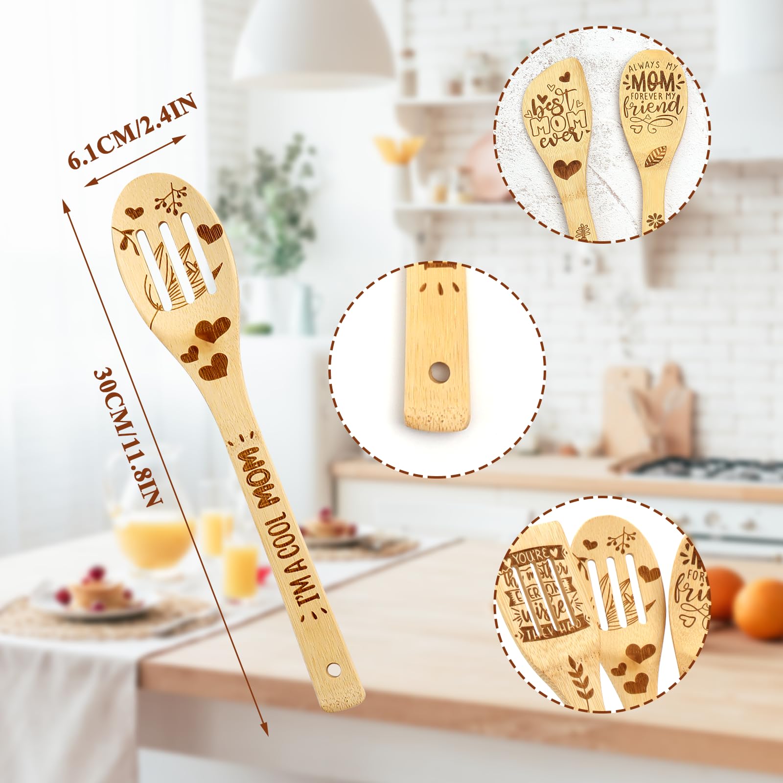 Regalo per la festa della mamma, cucchiaio di legno per mescolare, regalo personalizzato per la mamma, regalo per la mamma dalla figlia, festa della mamma, regalo per i bambini, regali di compleanno