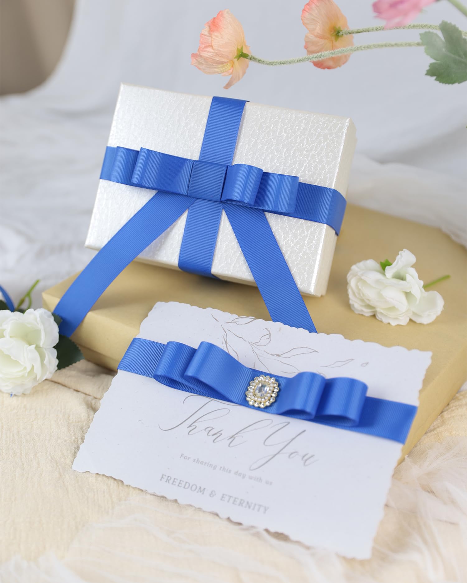 Kryvus Grosgrain Ribbon, Royal Blue Ribbon 25mm x Continuous 45 Metres - Image 4
