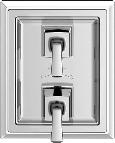 American Standard T455740.002 Town Square S - Kit de ajuste de válvula de ducha con termostato de dos manijas, cromo pulido