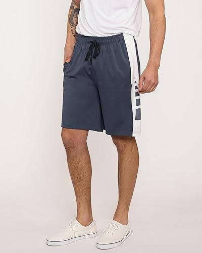 Vista 29 de Paquete de 5 pantalones cortos deportivos de secado rápido para hombre, shorts para correr, gimnasio, entrenamiento, casuales, con bolsillos
