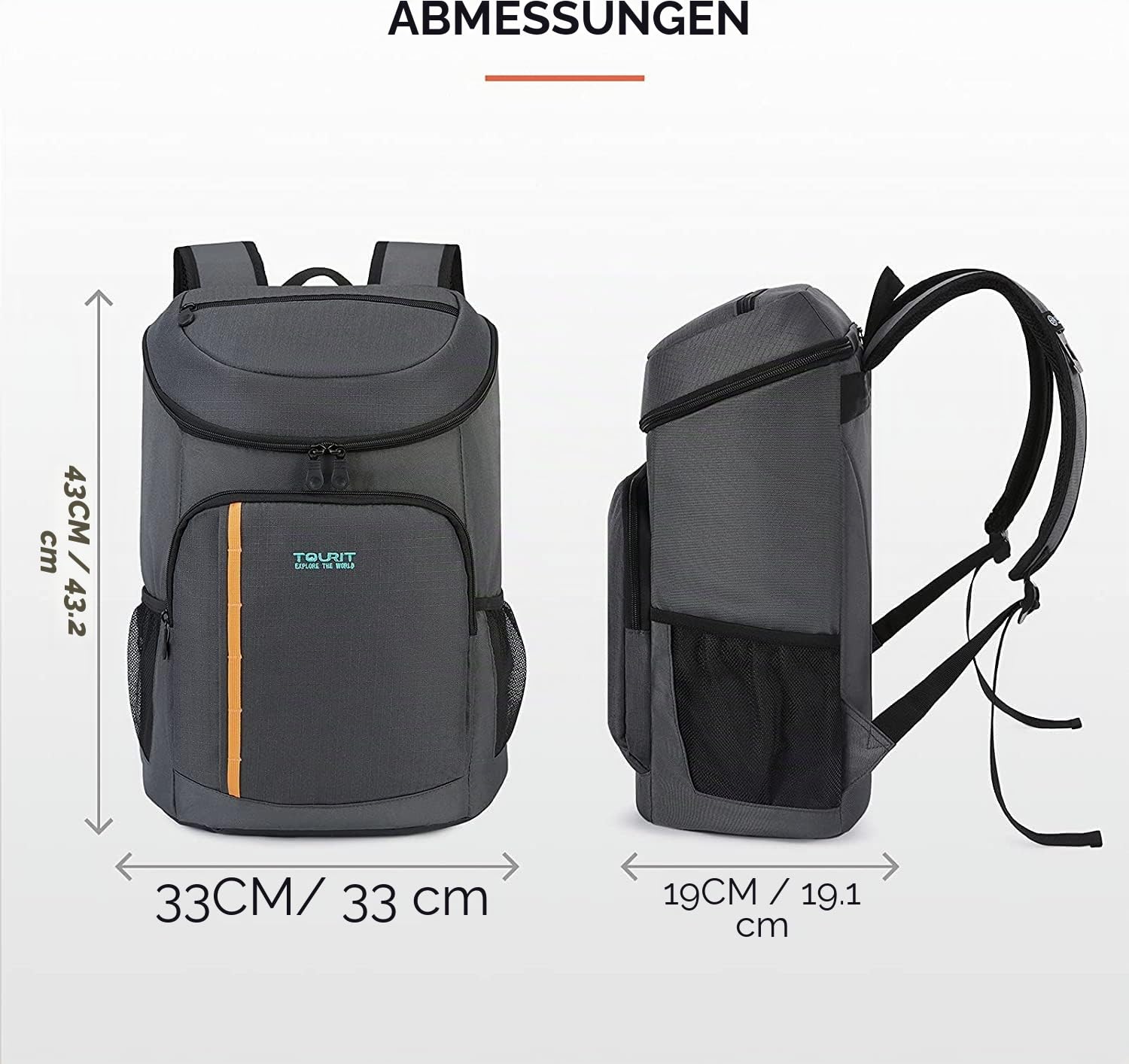 TOURIT Kühler Rucksack 28L mit Flaschenöffner