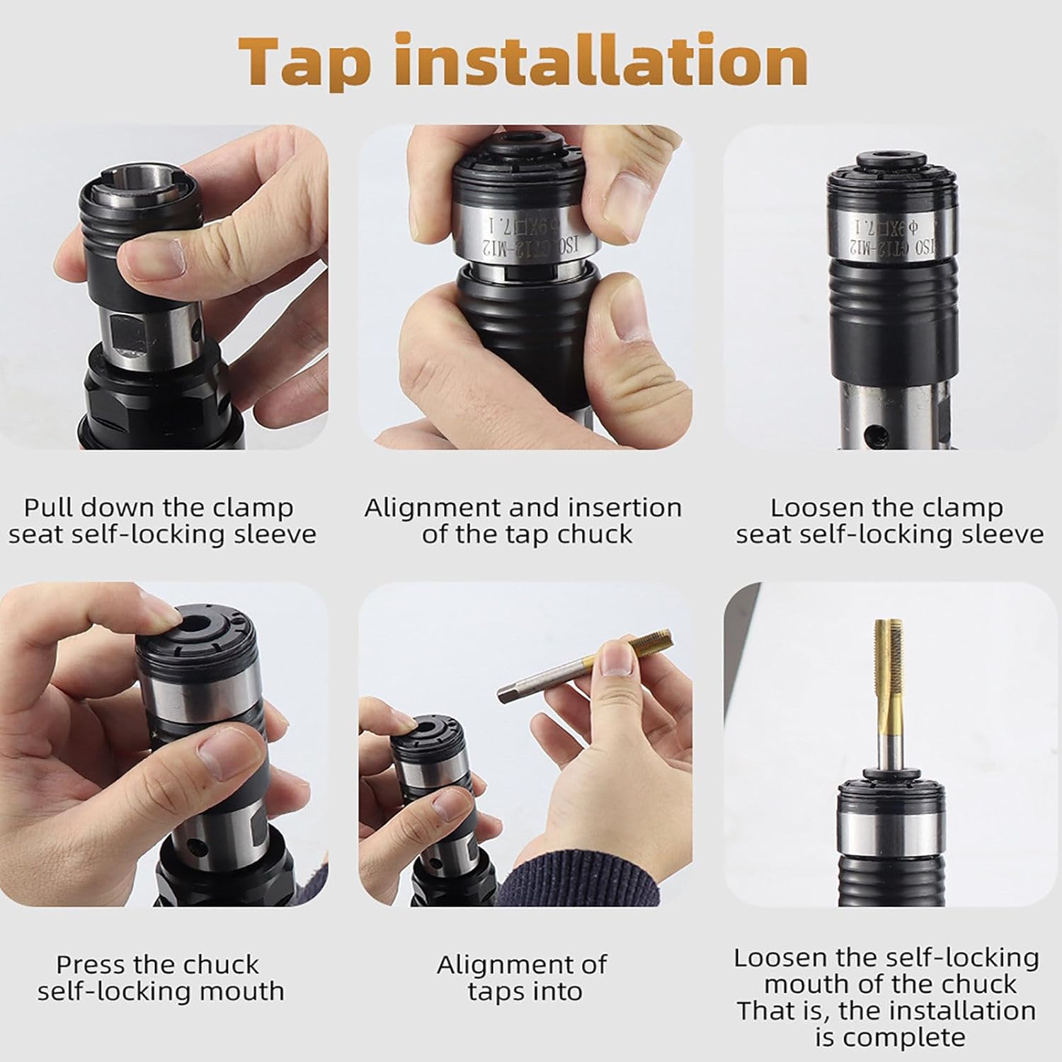 M3-M12 Straight Pneumatic Tapping Machine, High-Speed Pneumatic Drill,Reversible Pneumatic Drilling Tool, 6-8bar, 400rpm (315x44mm)