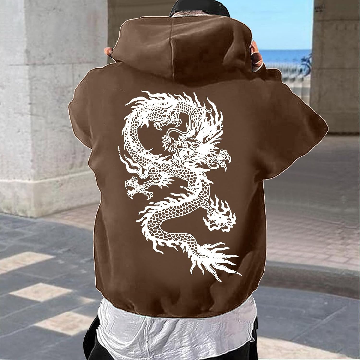 Men'S Fashion Hoodies & Sweatshirts Long Sleeve Print Pullover Sweatshirts Regular-Fit Clothes With Pocket For Daily Casual