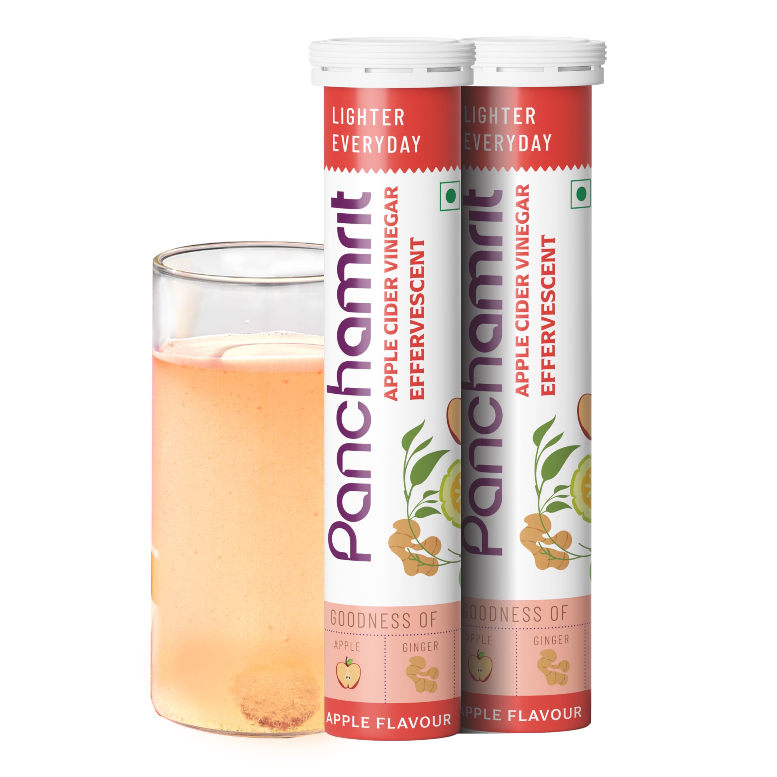 Panchamrit Apple Cider Vinegar (With Mother) Effervescent 20 Tablets(Pack Of 2)| Weight Management |With Active Herbs, Ginger, Methi, Green Tea &Garcinia | Vegan, No Added Sugar, Non-GMO & Gluten-Free (B0BMQGXG9B) Amazon Price History, Amazon Price Tracker