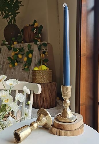 Miniatura 2 de Portavelas de hierro de latón antiguo, portavelas para bodas, cenas y fiestas, juego de 2