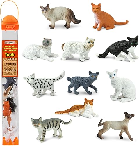 Safari Ltd Figurines de gatos domésticos Toob 11 unidades