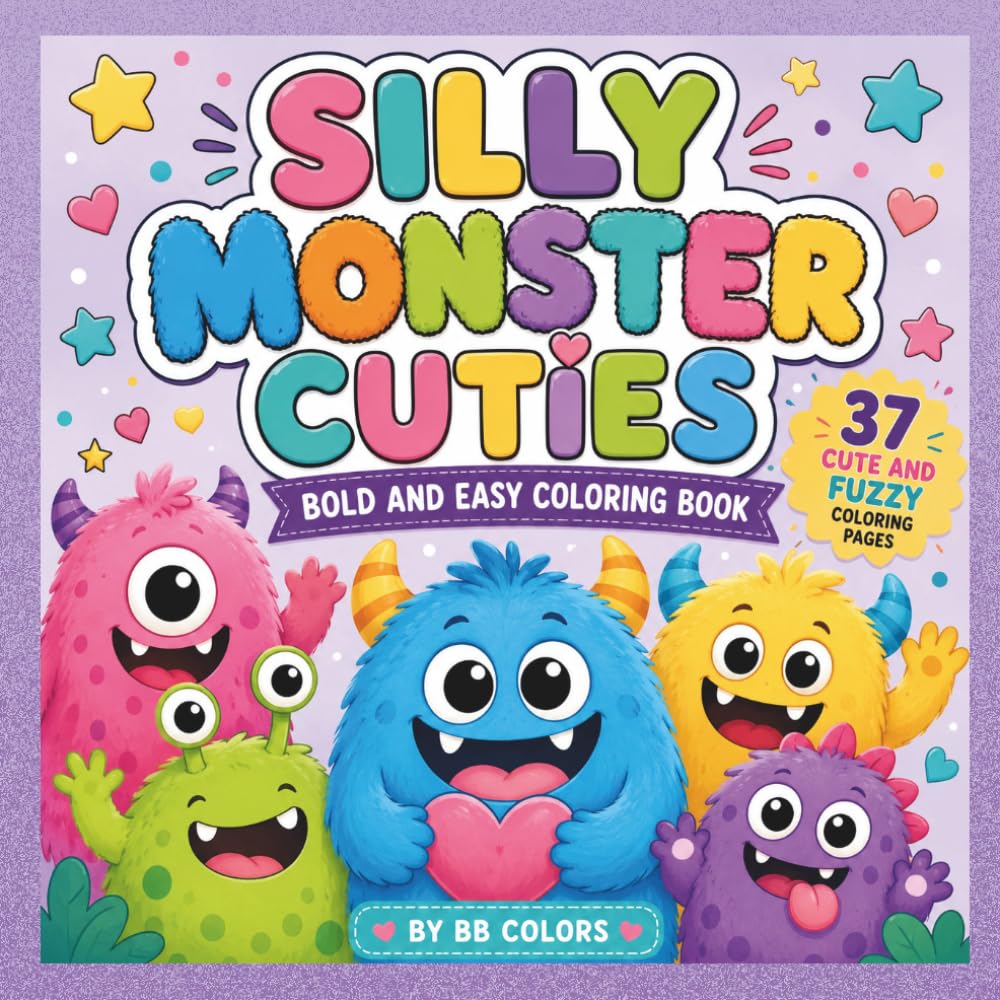 SILLY MONSTER CUTIES!: BOLD AND EASY COLORING BOOK