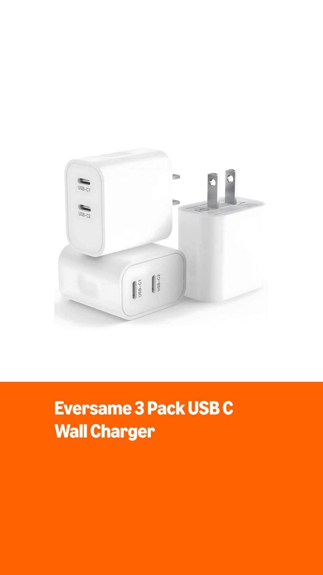 Amazon.com: 3 Pack USB C Wall Charger, Dual Port PD 20W Type C