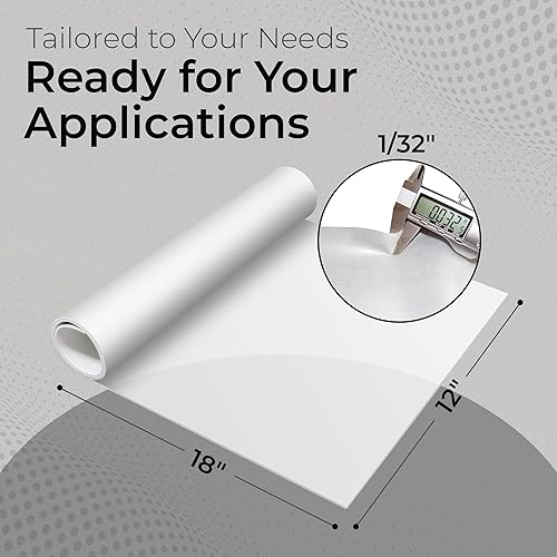 Miniatura 6 de Hoja de silicona translúcida, hoja de goma de durómetro 50A, silicona semitransparente, resistente -80 a 450 F, mantel individual de silicona de