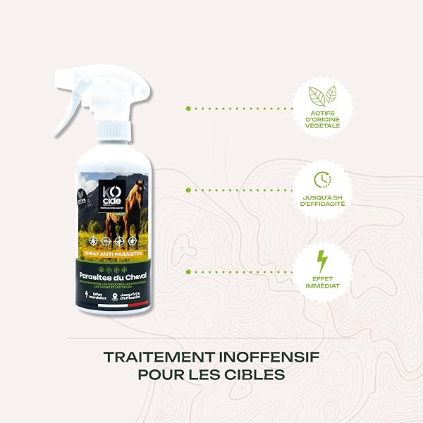 K-OCIDE - Barrière répulsive contre parasites du cheval - Anti-Insectes - Polyvalent - Produit Naturel - 500 ml. - 4