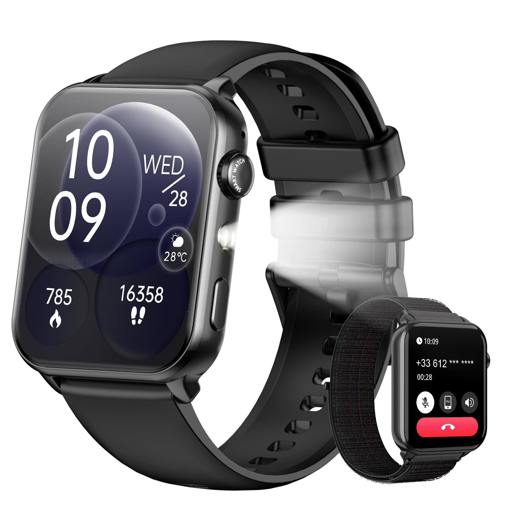 Baolubao 4G Smartwatch Kinder - Kinder Telefonuhr mit SIM-Kartenslot, Telefonanruf, Sprachchat, GPS, SOS Notruf, Taschenlampe, Schulmodus, Schrittzähler, Kinderuhr für Jungen Geschenke 4-12 Jahren
