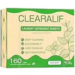 Laundry Detergent Sheets Up to 160 Loads, Wild Mint - Great For Travel,Apartments, Dorms,CLEARALIF Laundry Detergent Strips Eco Friendly & Hypoallergenic - 80 Sheets