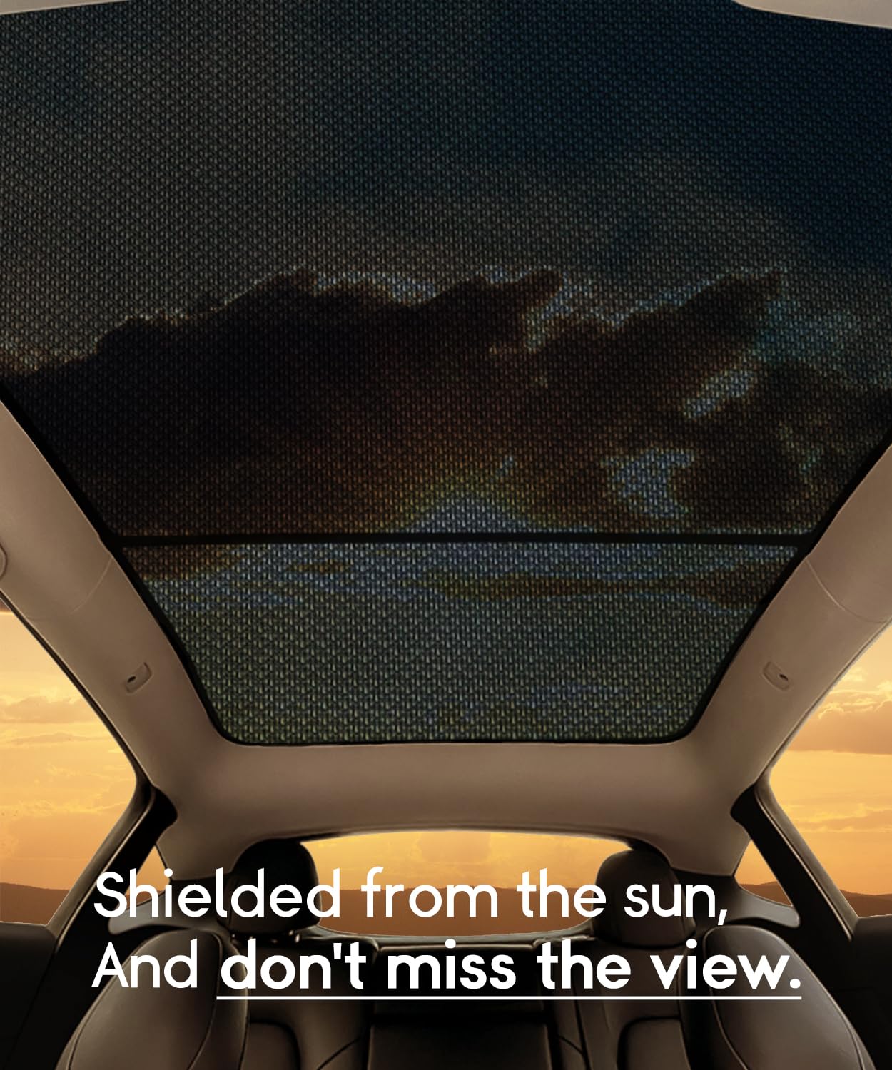 EVAUTO Tesla Model Y Tettuccio parasole Coperchio parasole Blocchi Raggi UV Lucernario Sole Protezione solare UV per bambini Adulti Animali domestici-nero