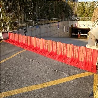 Escudo de inundação, barragem de porta Barreira contra inundações Barreira contra inundações A conexão de baioneta é muito sólida A vedação inferior impede a entrada de água (Color : Red, Size : 6pc