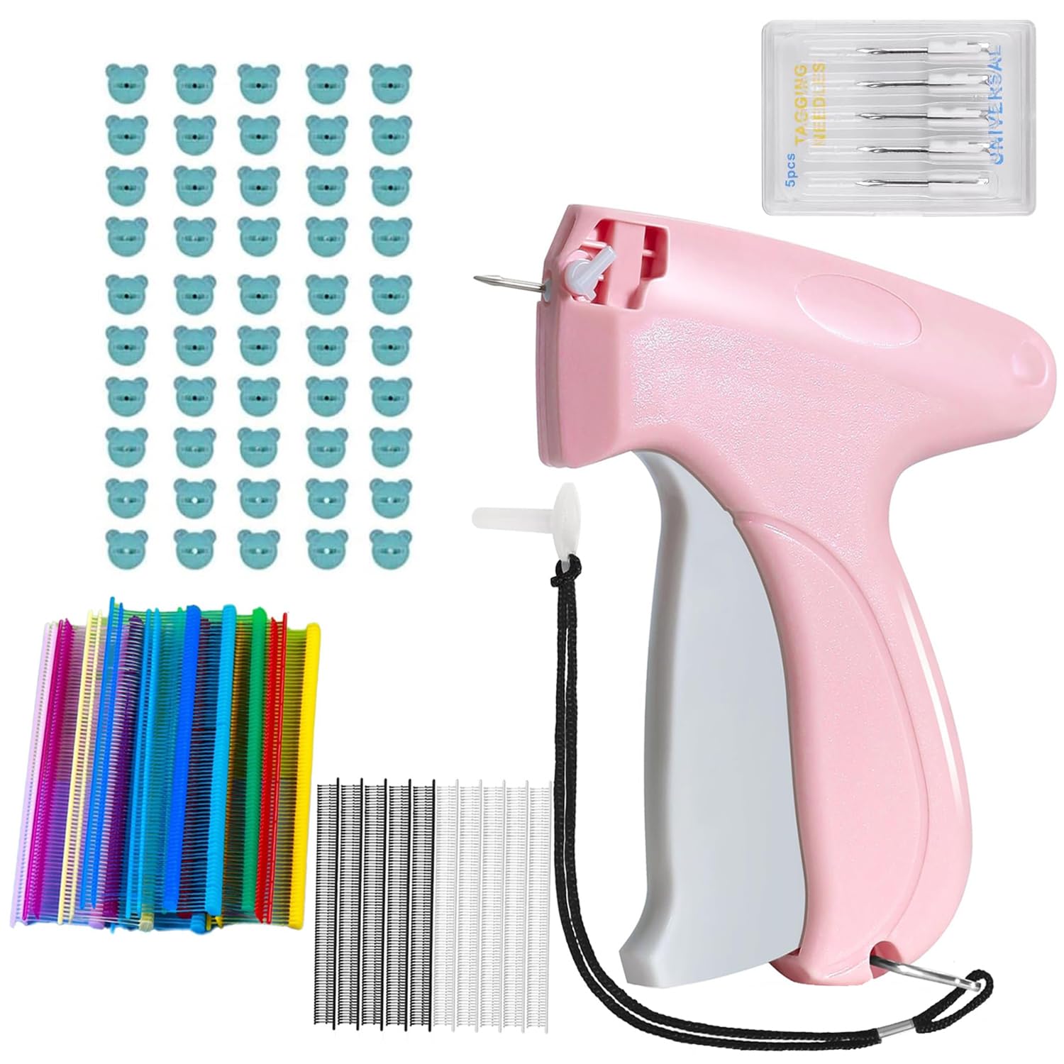Quick Clothing Fixer Micro Speedy Stitch Quilt Tagging Gun Handheld Sewing Machine Tool with 6 Fine Needles and 1575Pcs Fasteners for Clothes