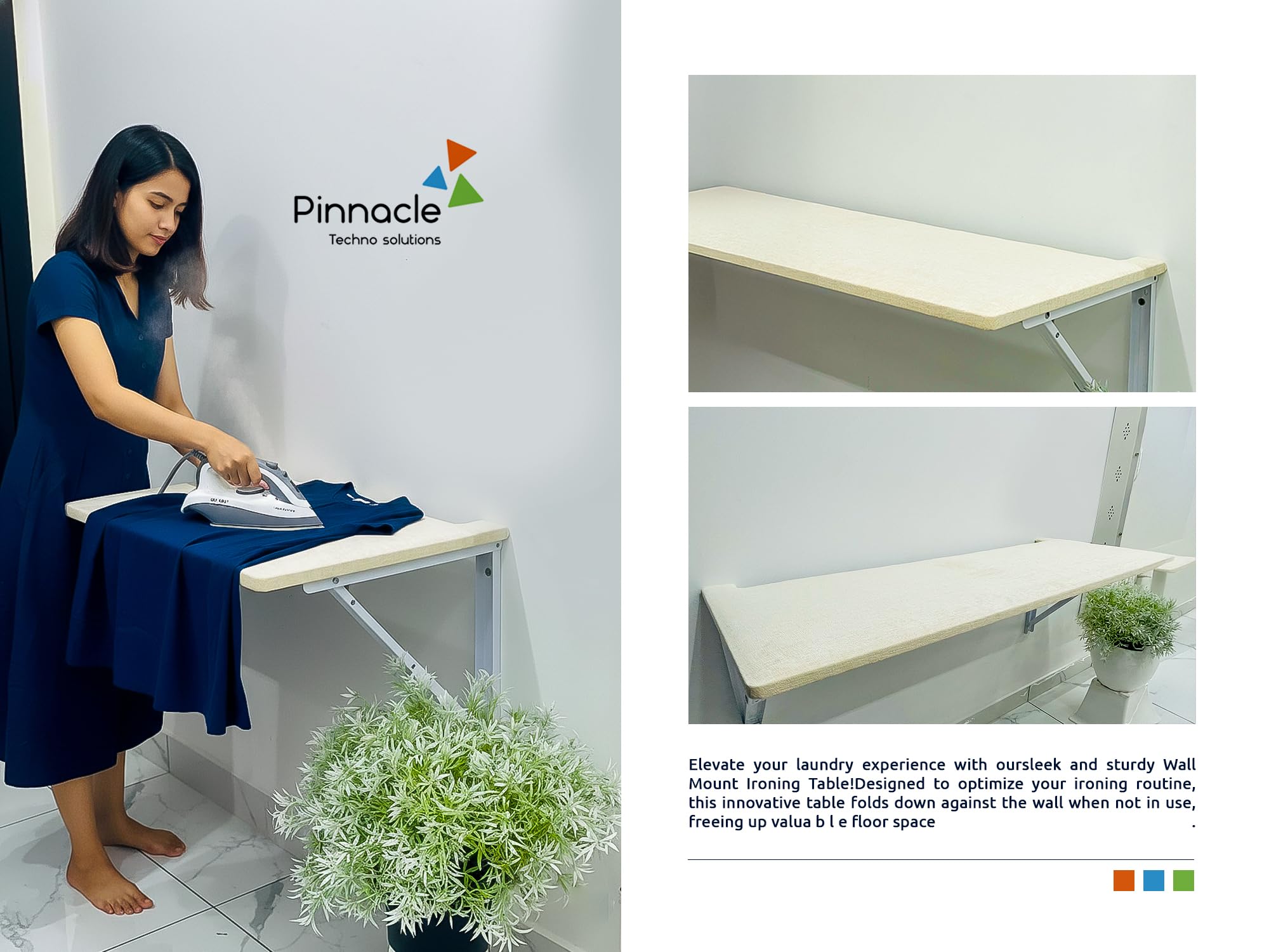 Wall Mounted Foldable Ironing Board 122×48 cm with Cushioned -7 Wall Mounted Foldable Ironing Board 122×48 cm with Cushioned -7