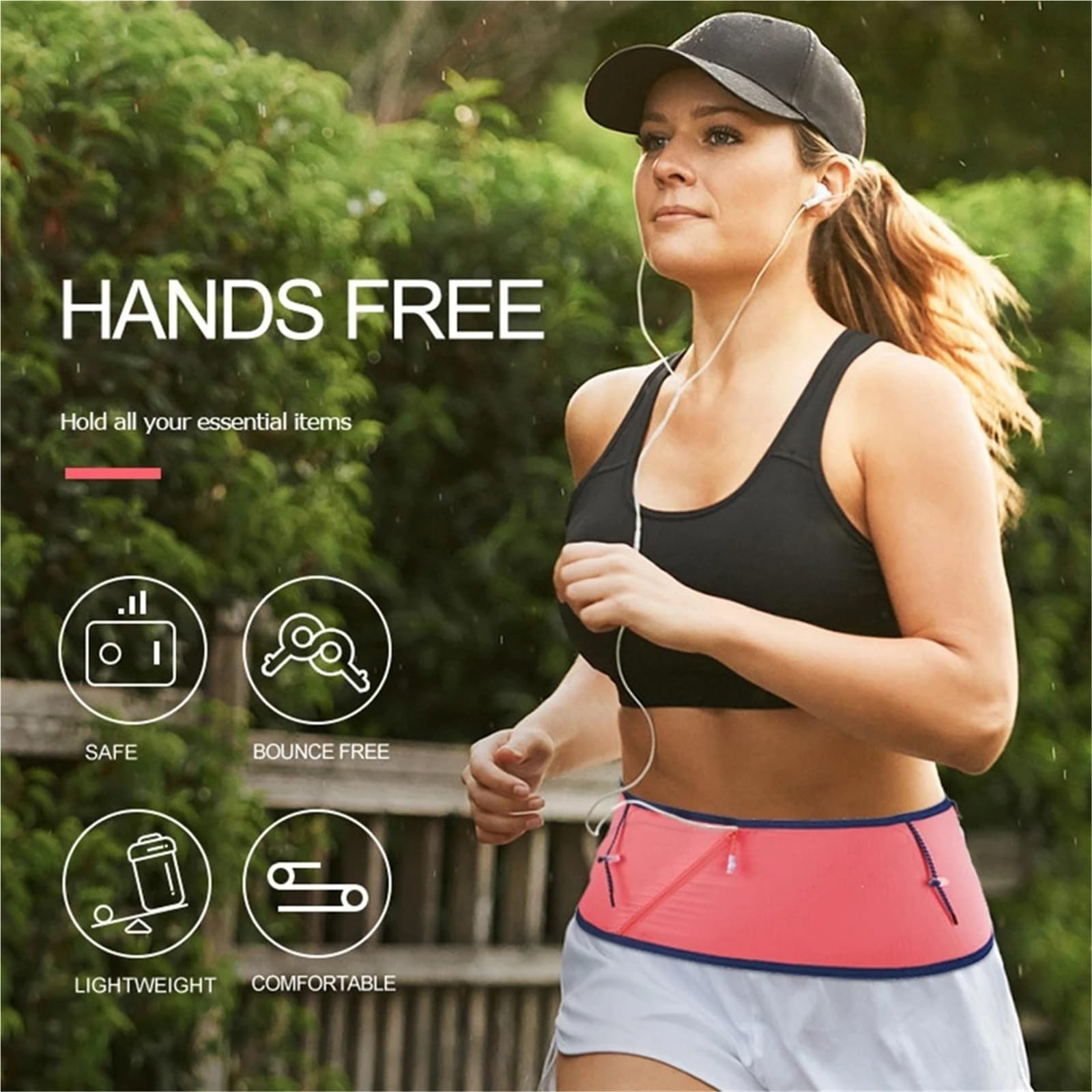 Ceinture De Course Ceinture de course à hydratation extensible dans 4 directions, sac taille, d'argent voyage, Trail Marathon, entraînement gymnastique, support téléphone portable