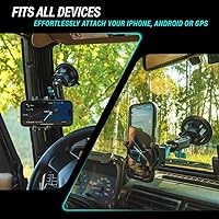 Vista 5 de CARMOUNT TitanX100 – Suction Cup Phone Mount for Car & Truck – Heavy Duty Metal Phone Holder, Windshield Phone Mount for iPhone, Android, GPS & All